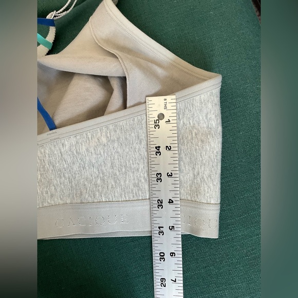 Cacique Heather Gray Bra with Yellow Bow - Picture 5 of 9